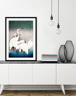 Snowy Egrets Art Print by Ohara Koson