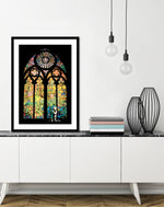 Stained Glass Window Art Print by Banksy - Street Art at The Good Poster Company