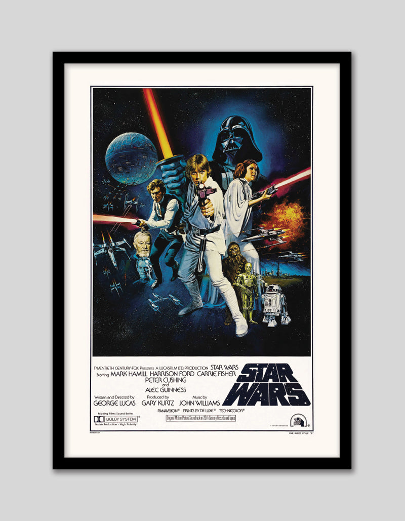 Star Wars A New Hope 1977 Art Print by Tom Chantrell