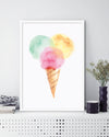 Ice Cream Art | Children's Bedroom Art NZ | The Good Poster Co.