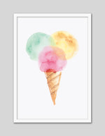 Ice Cream Art | Children's Bedroom Art NZ | The Good Poster Co.