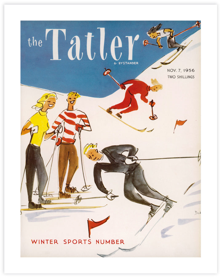 Winter Sports Number 1956 Art Print by Tatler Magazine