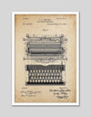 Vintage Typewriter Machine Patent Art Print