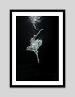 Contemporary Underwater Ballerina Art Print | Black and White Art