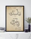 Vintage Vespa Patent Art Print