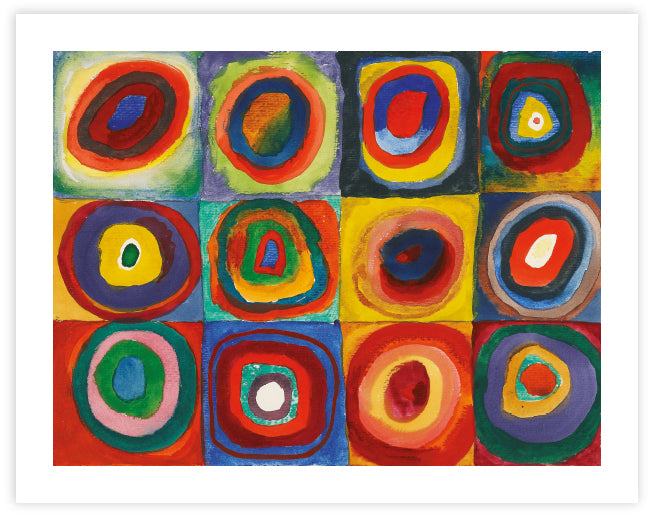 Colour Study Square with Concentric Circles Art Print by Wassily Kandinsky | Abstract Art | The Good Poster Co.