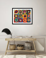 Colour Study Square with Concentric Circles Art Print by Wassily Kandinsky | Abstract Art | The Good Poster Co.