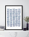 Contemporary Blue Petals Art Print