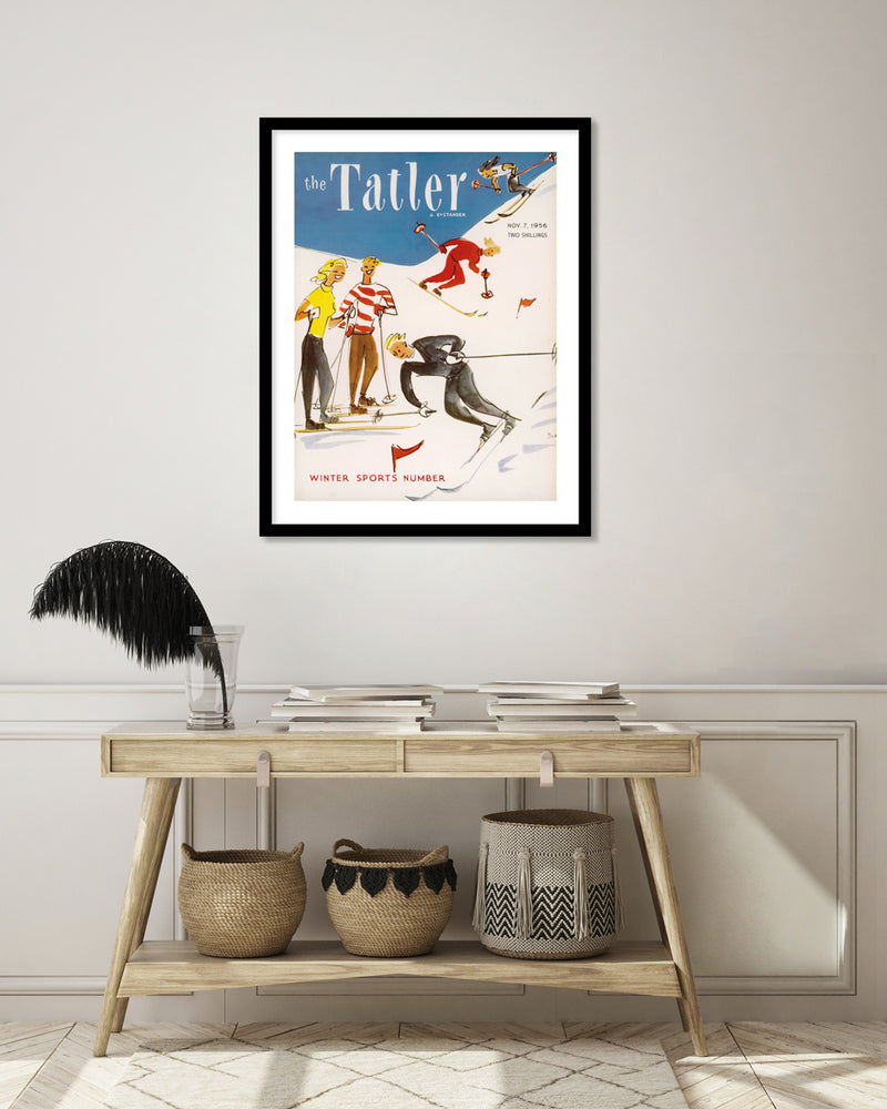 Winter Sports Number 1956 Art Print by Tatler Magazine