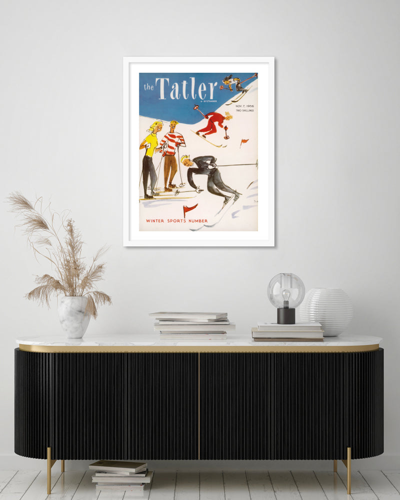 Winter Sports Number 1956 Art Print by Tatler Magazine