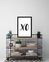 XO Art Print | Black and White Art NZ | The Good Poster Co.