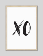XO Art Print | Black and White Art NZ | The Good Poster Co.