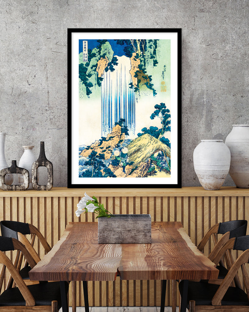 Yoro Waterfall Art Print by Katsushika Hokusai