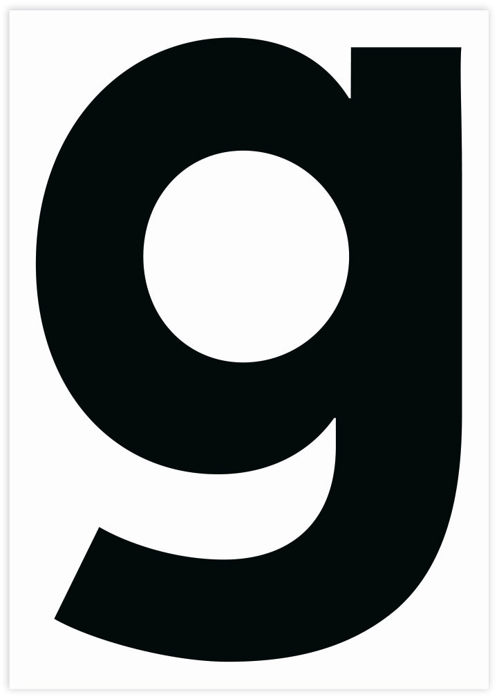 g Typography Art Print | Black and White Art NZ | The Good Poster Co.